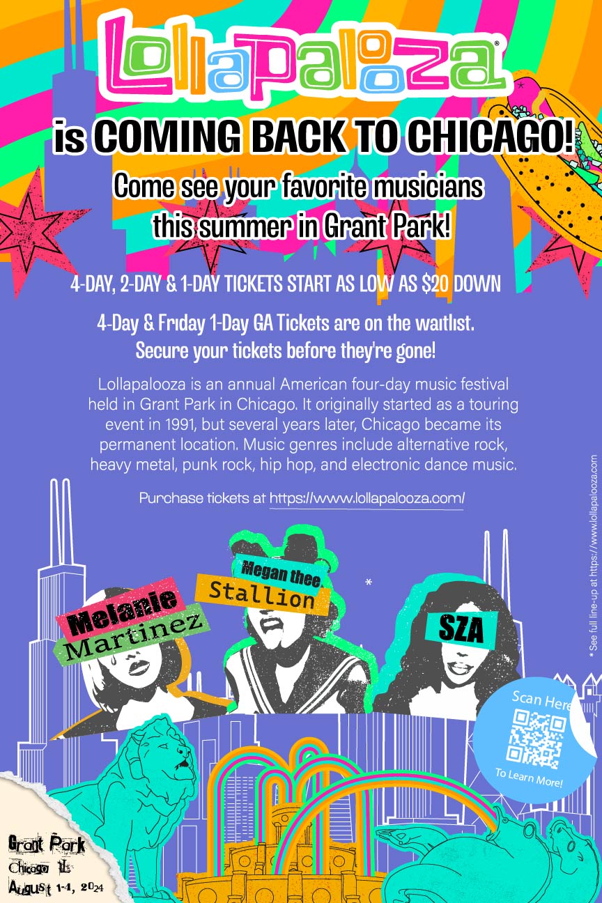 illustrations lollapalloza poster