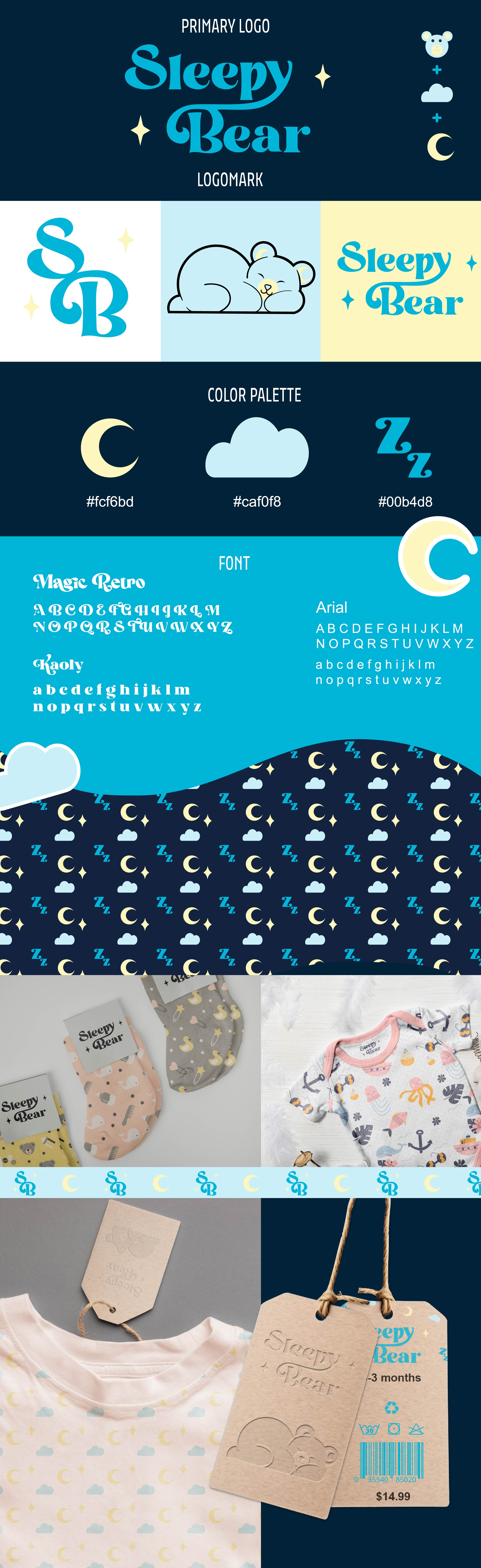 sleepy bear branding board